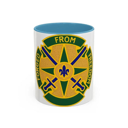 185 Military Police Battalion (U.S. Army) Accent Coffee Mug 11oz Light Blue - Go Mug Yourself