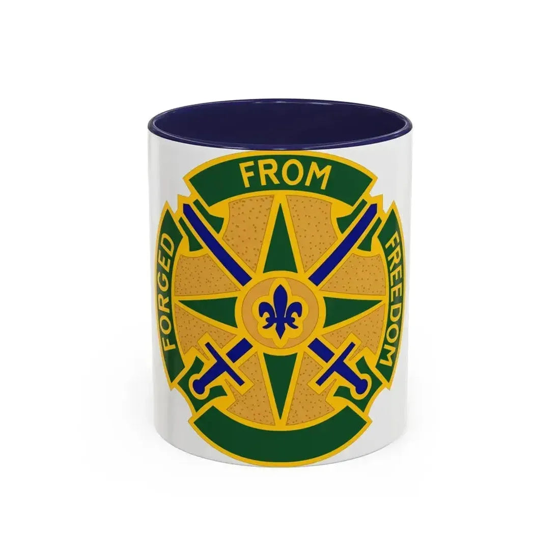 185 Military Police Battalion (U.S. Army) Accent Coffee Mug 11oz Navy - Go Mug Yourself