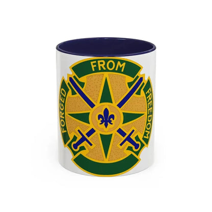 185 Military Police Battalion (U.S. Army) Accent Coffee Mug 11oz Navy - Go Mug Yourself