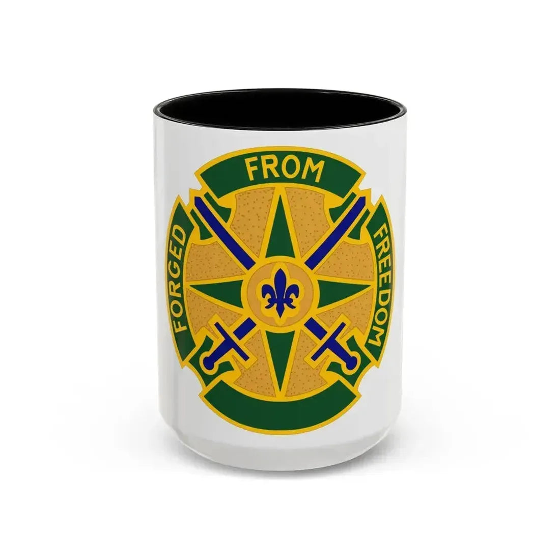 185 Military Police Battalion (U.S. Army) Accent Coffee Mug 15oz Black - Go Mug Yourself