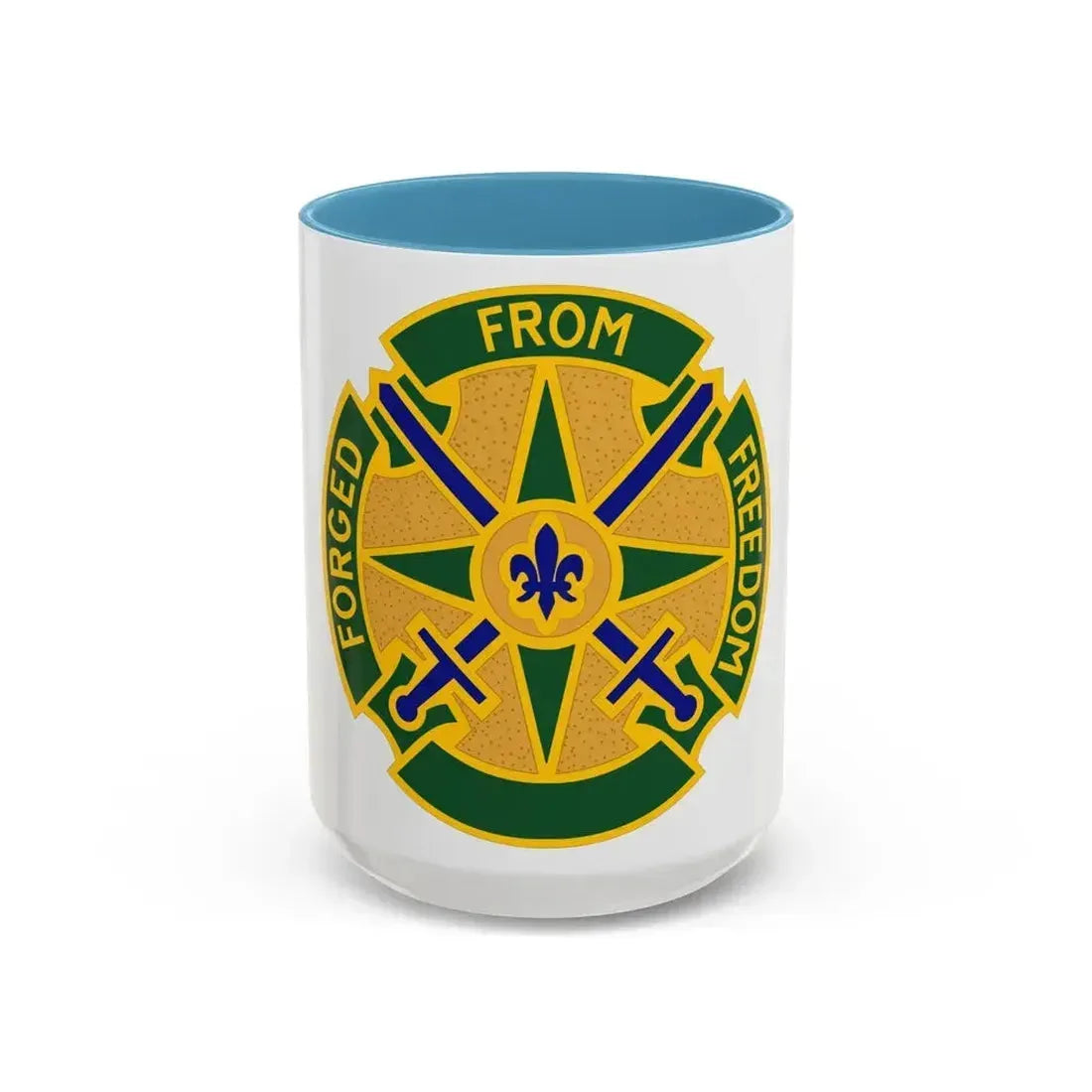 185 Military Police Battalion (U.S. Army) Accent Coffee Mug 15oz Light Blue - Go Mug Yourself
