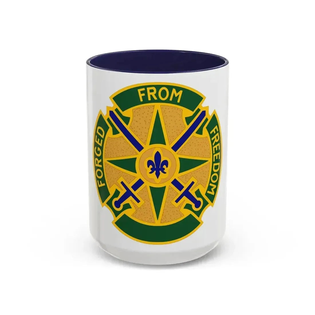 185 Military Police Battalion (U.S. Army) Accent Coffee Mug 15oz Navy - Go Mug Yourself