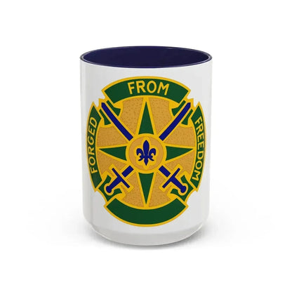 185 Military Police Battalion (U.S. Army) Accent Coffee Mug 15oz Navy - Go Mug Yourself