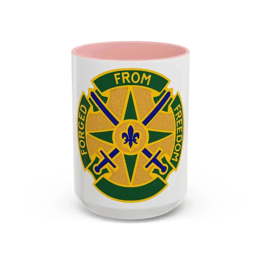 185 Military Police Battalion (U.S. Army) Accent Coffee Mug 15oz Pink - Go Mug Yourself