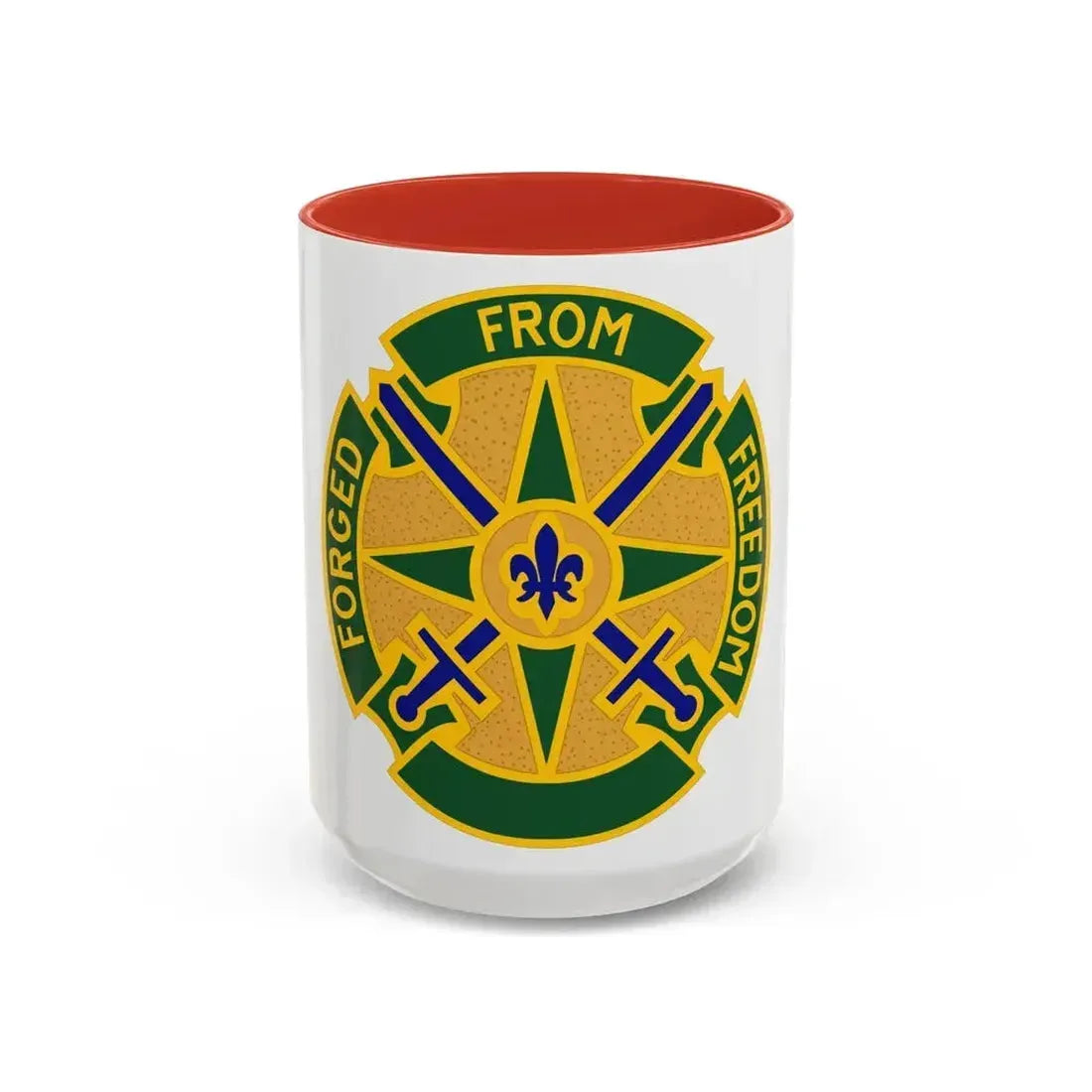 185 Military Police Battalion (U.S. Army) Accent Coffee Mug 15oz Red - Go Mug Yourself