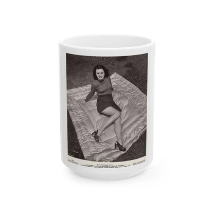 Faith Domergue #159 (Vintage Female Icon) White Coffee Mug-15oz-Go Mug Yourself