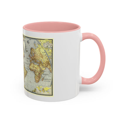 World Map (1943) (Map) Accent Coffee Mug