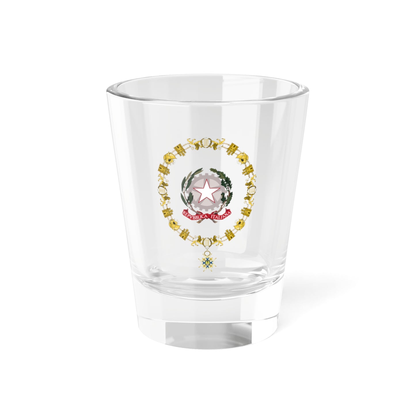 Generic Emblem of Italy Order of Charles III (Italy) (Coat of Arms) Shot Glass 1.5oz