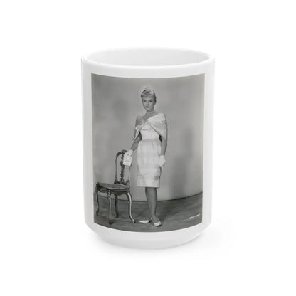 Leslie Parrish #259 (Vintage Female Icon) White Coffee Mug-15oz-Go Mug Yourself