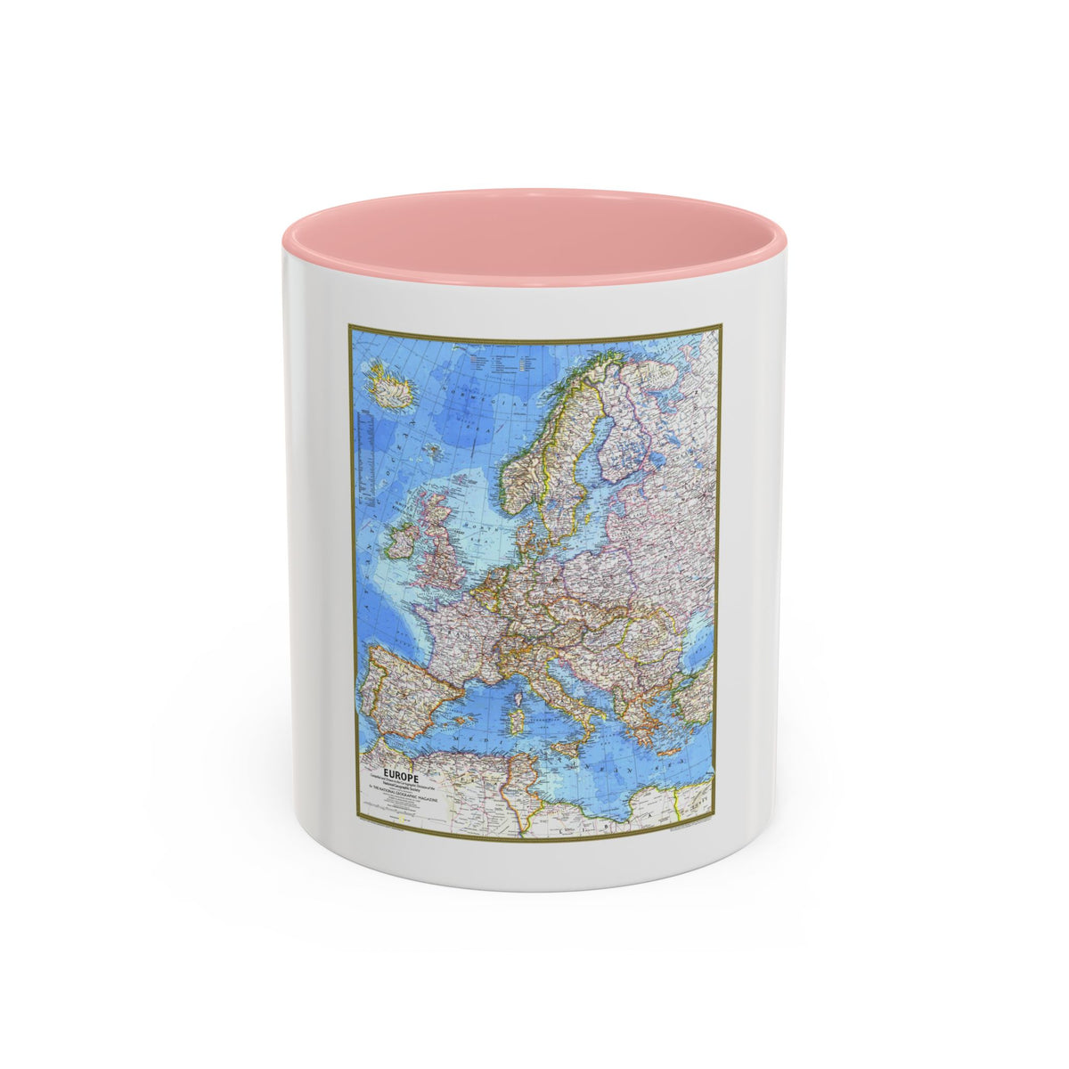 Europe (1977) (Map) Accent Coffee Mug