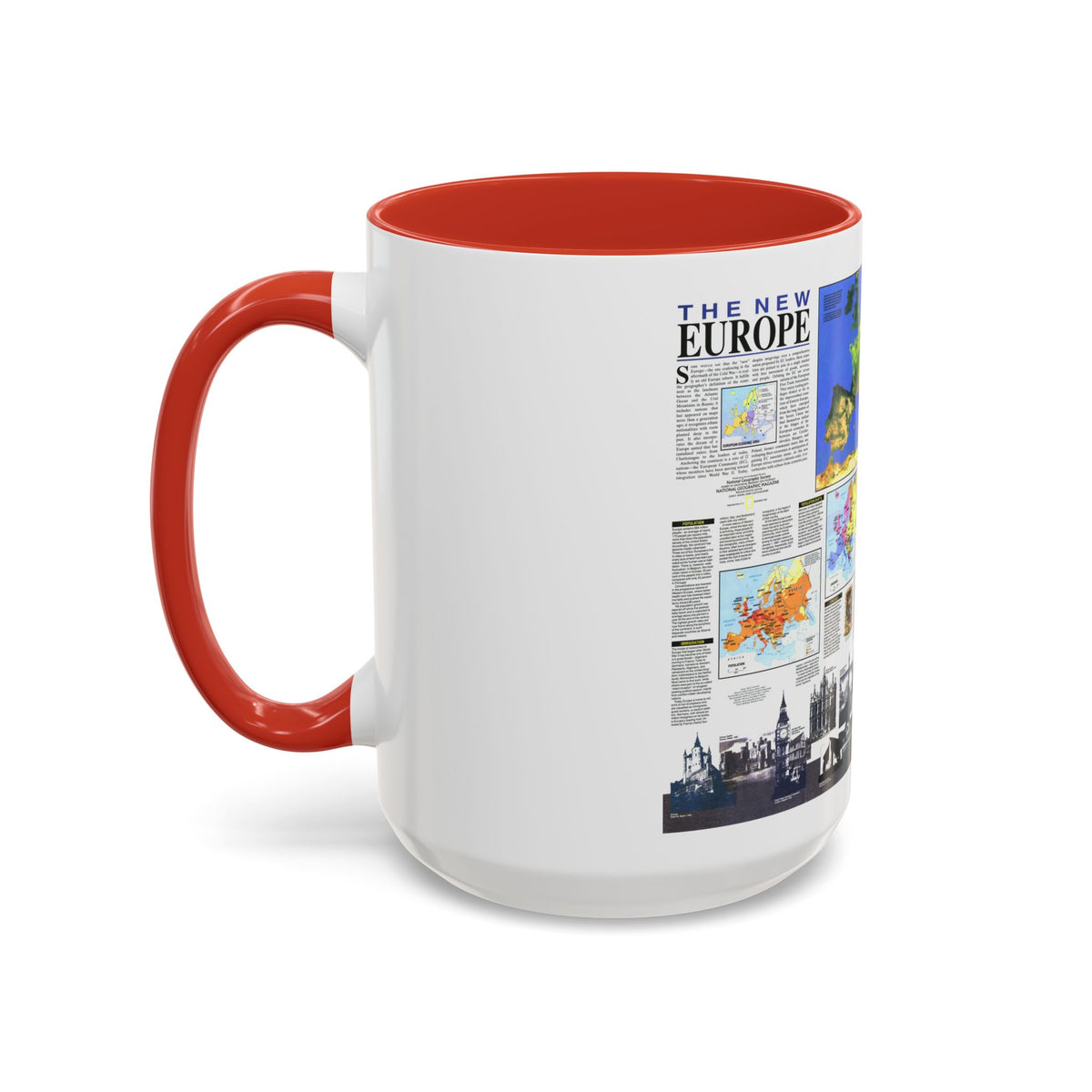 Europe, The New (1992) (Map) Accent Coffee Mug