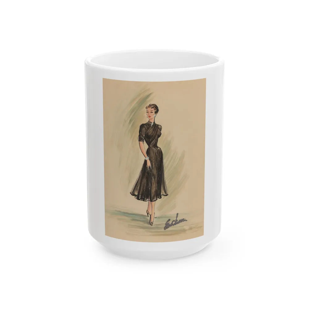 Day and Evening costume designs (1) - White Coffee Mug-15oz-Go Mug Yourself