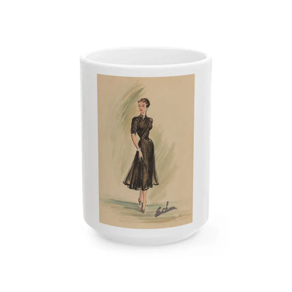 Day and Evening costume designs (1) - White Coffee Mug-15oz-Go Mug Yourself