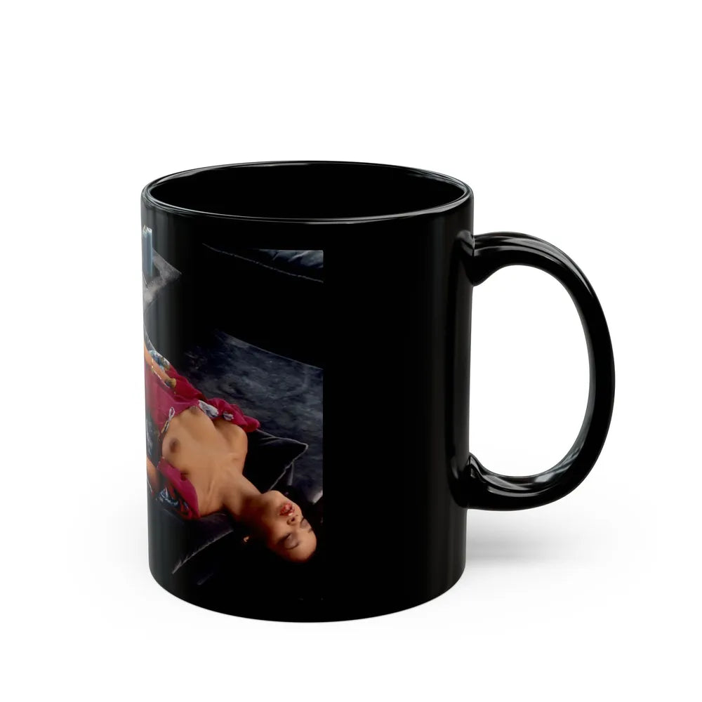 Ola Ray #107 (Vintage Female Icon) Black Coffee Mug-Go Mug Yourself