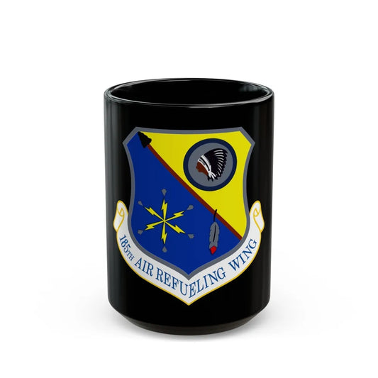 185th Air Refueling Wing (U.S. Air Force) Black Coffee Mug-15oz-Go Mug Yourself