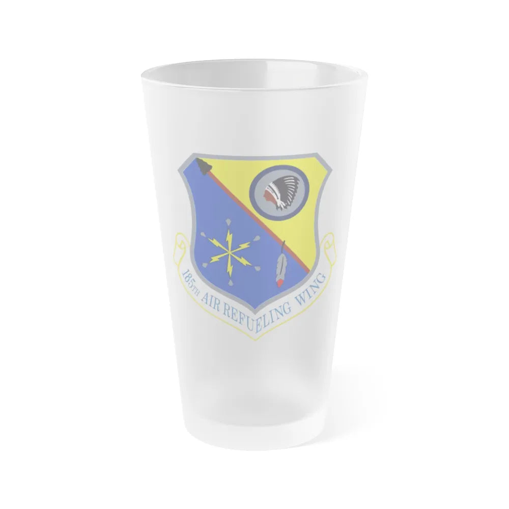 185th Air Refueling Wing (U.S. Air Force) Frosted Pint Glass 16oz-Go Mug Yourself