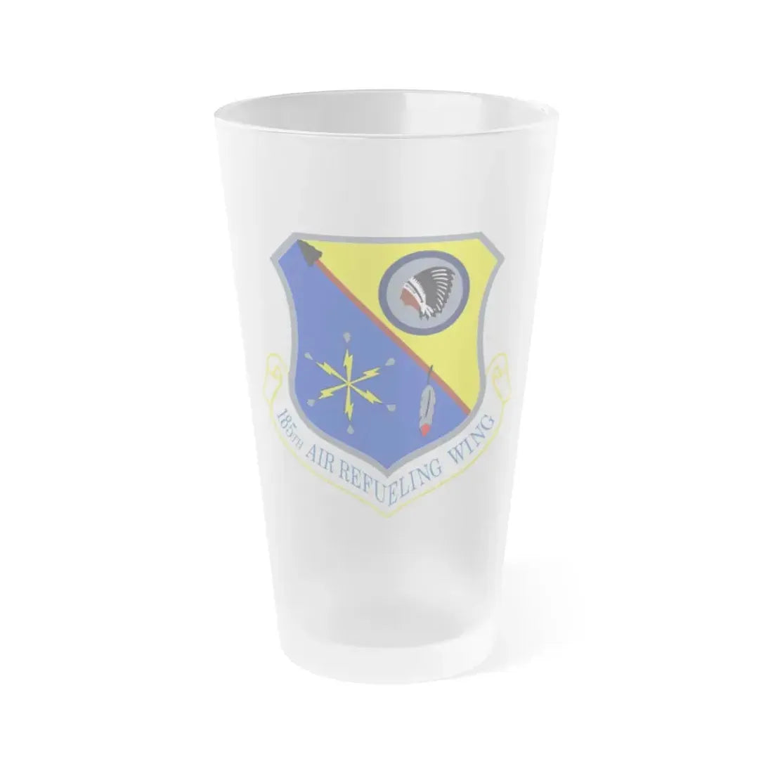 185th Air Refueling Wing (U.S. Air Force) Frosted Pint Glass 16oz Default Title - Go Mug Yourself