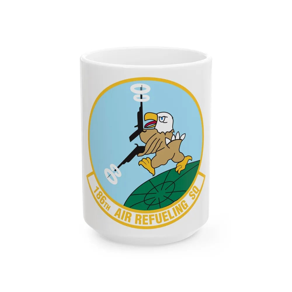 186 Air Refueling Squadron (U.S. Air Force) White Coffee Mug-15oz-Go Mug Yourself