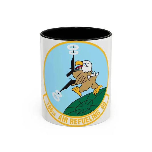 186 Air Refueling Squadron (U.S. Air Force) Accent Coffee Mug 11oz Black - Go Mug Yourself