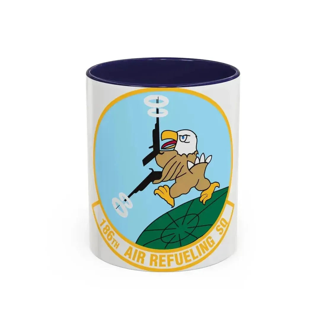 186 Air Refueling Squadron (U.S. Air Force) Accent Coffee Mug 11oz Navy - Go Mug Yourself