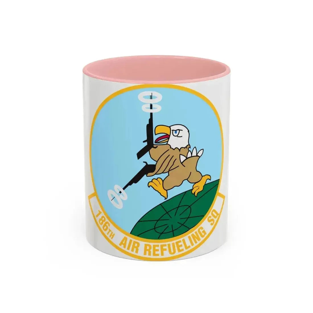 186 Air Refueling Squadron (U.S. Air Force) Accent Coffee Mug 11oz Pink - Go Mug Yourself