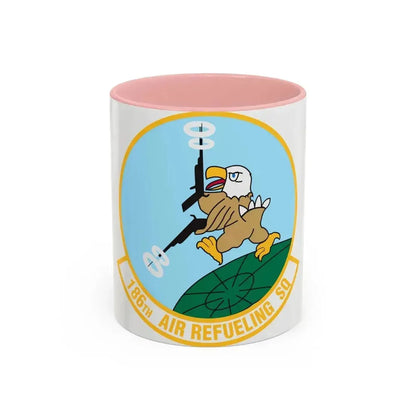 186 Air Refueling Squadron (U.S. Air Force) Accent Coffee Mug 11oz Pink - Go Mug Yourself