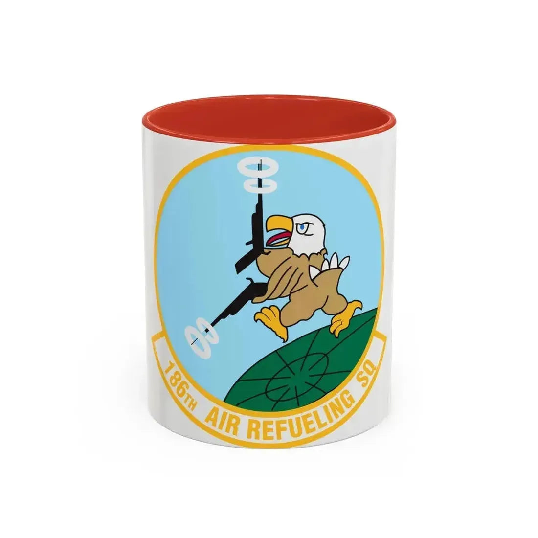 186 Air Refueling Squadron (U.S. Air Force) Accent Coffee Mug 11oz Red - Go Mug Yourself