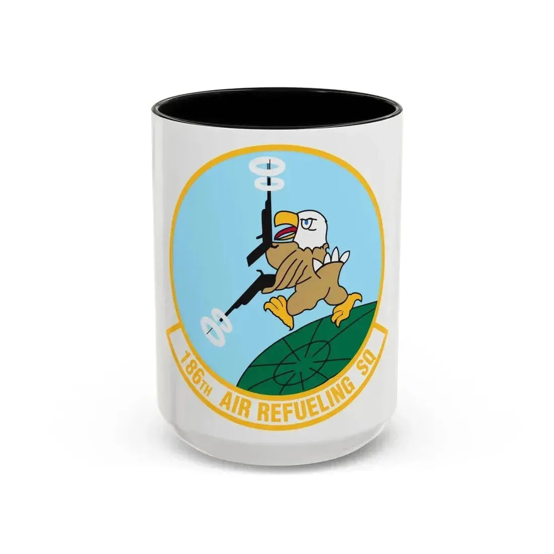 186 Air Refueling Squadron (U.S. Air Force) Accent Coffee Mug 15oz Black - Go Mug Yourself