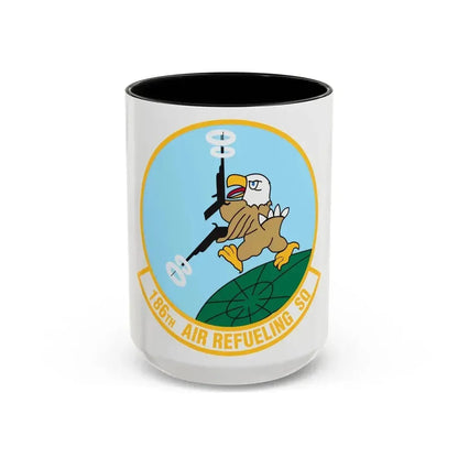 186 Air Refueling Squadron (U.S. Air Force) Accent Coffee Mug 15oz Black - Go Mug Yourself