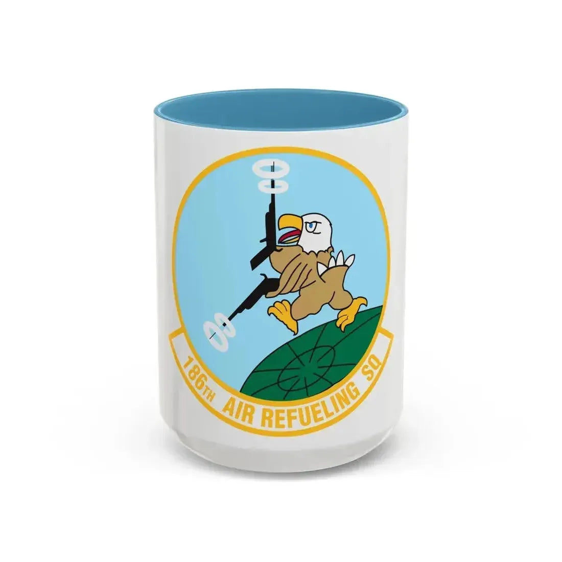 186 Air Refueling Squadron (U.S. Air Force) Accent Coffee Mug 15oz Light Blue - Go Mug Yourself