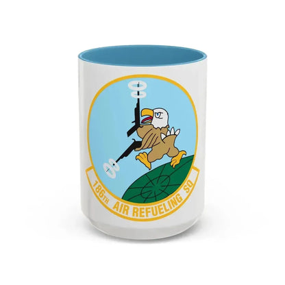 186 Air Refueling Squadron (U.S. Air Force) Accent Coffee Mug 15oz Light Blue - Go Mug Yourself