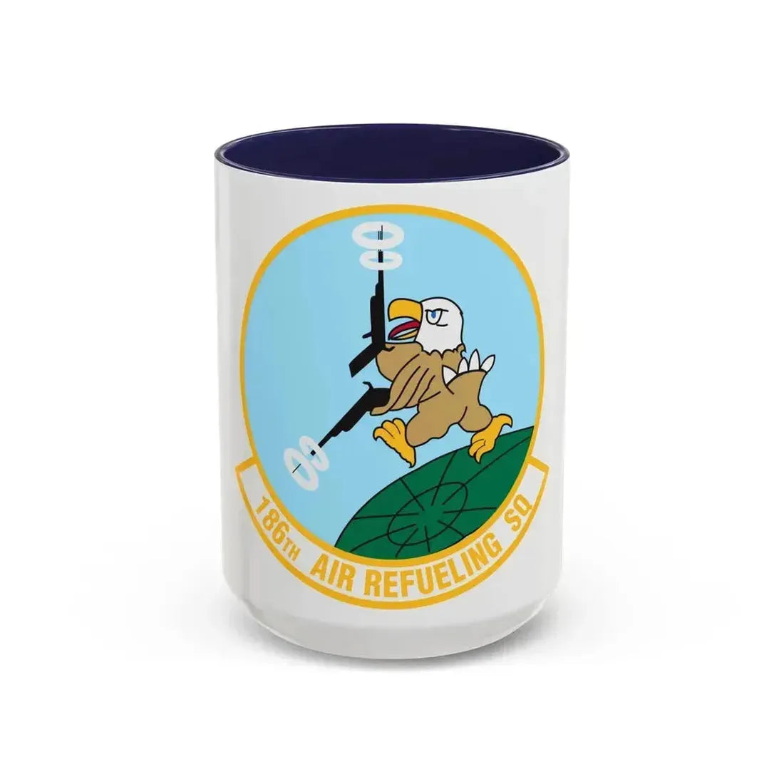 186 Air Refueling Squadron (U.S. Air Force) Accent Coffee Mug 15oz Navy - Go Mug Yourself