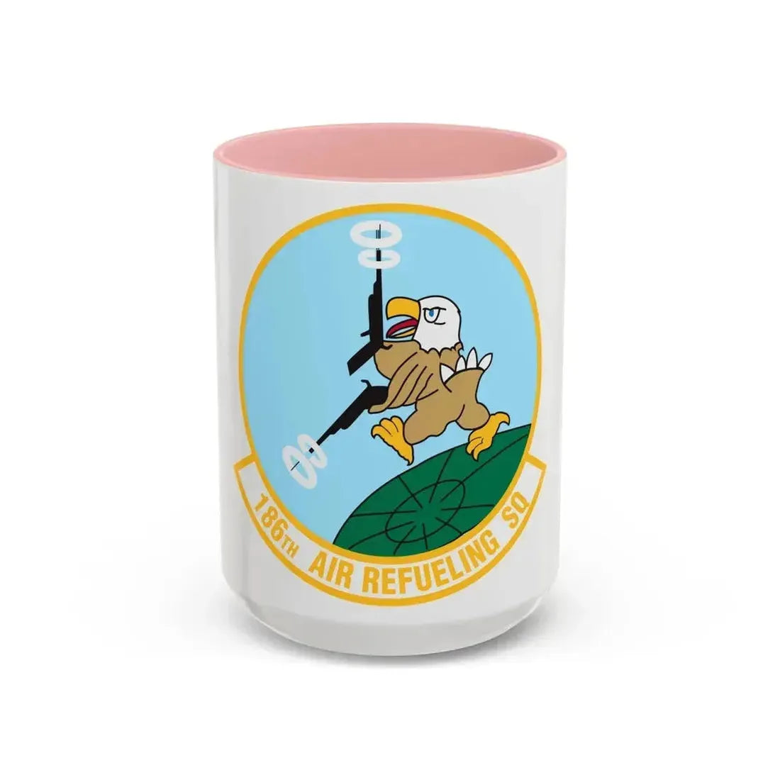 186 Air Refueling Squadron (U.S. Air Force) Accent Coffee Mug 15oz Pink - Go Mug Yourself