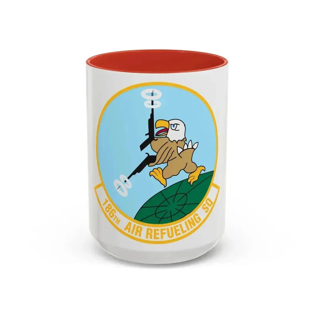 186 Air Refueling Squadron (U.S. Air Force) Accent Coffee Mug 15oz Red - Go Mug Yourself
