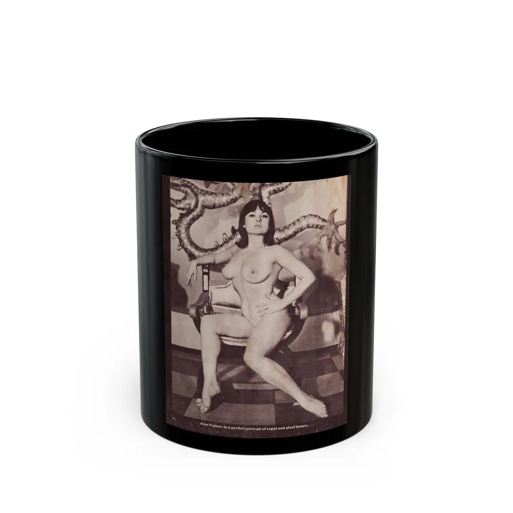 June Palmer #141 - Nude (Vintage Female Icon) Black Coffee Mug-11oz-Go Mug Yourself