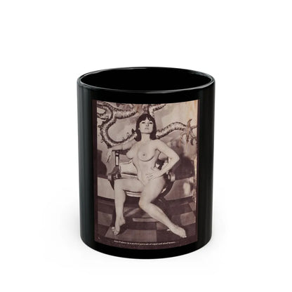 June Palmer #141 - Nude (Vintage Female Icon) Black Coffee Mug-11oz-Go Mug Yourself