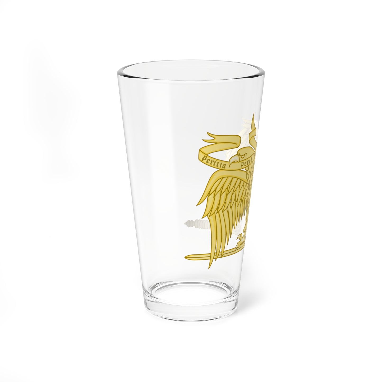 Emblem of the Spanish Army Specialists Corps (Spain) (Coat of Arms) Pint Glass 16oz