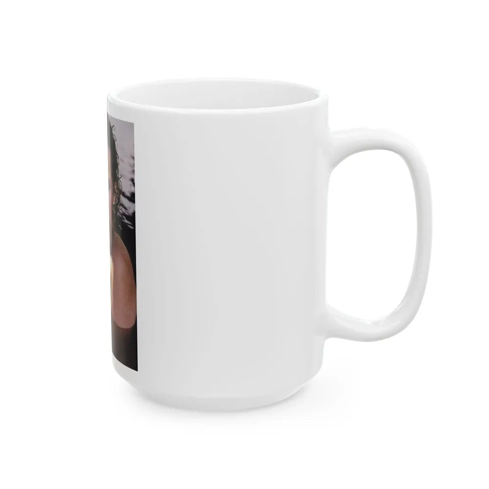 Linda Blair #373 - Underwater & Topless (Vintage Female Icon) White Coffee Mug-Go Mug Yourself