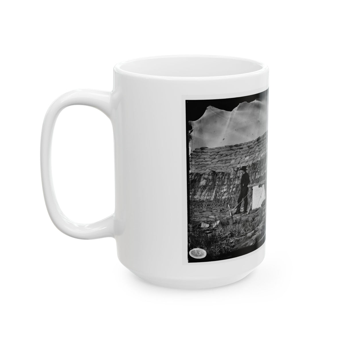 Morris Island, South Carolina. The  Marsh Battery  Or  Swamp Angel  After The Explosion, August 22, 1863 (U.S. Civil War) White Coffee Mug