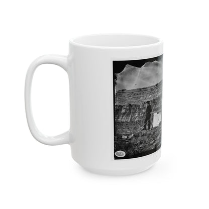 Morris Island, South Carolina. The  Marsh Battery  Or  Swamp Angel  After The Explosion, August 22, 1863 (U.S. Civil War) White Coffee Mug