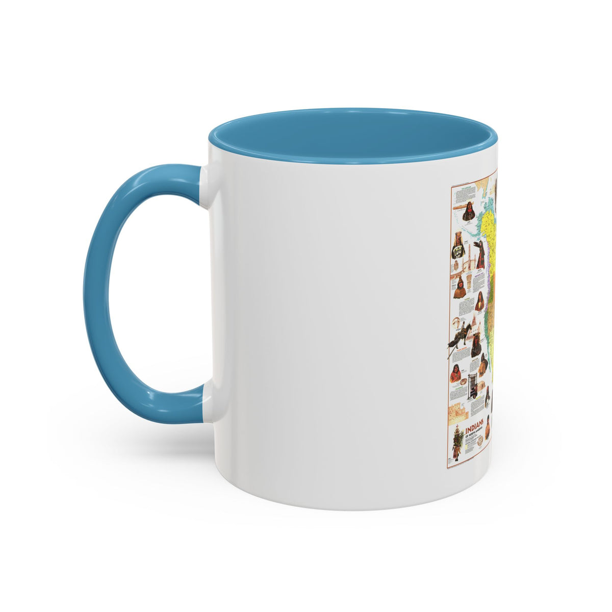 North America - Indians of (1973) (Map) Accent Coffee Mug