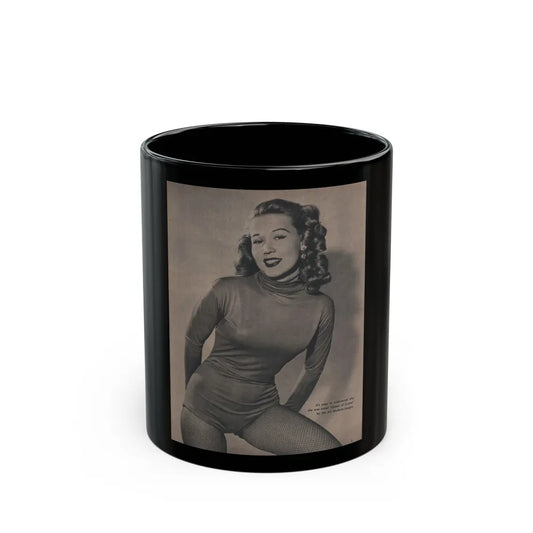 Penny Duncan #44 - [Page 5] Pages 2 of 2 with, Penny+1 B&W Photo from GALA Mag. Sept. '52 (Vintage Female Icon) Black Coffee Mug-11oz-Go Mug Yourself