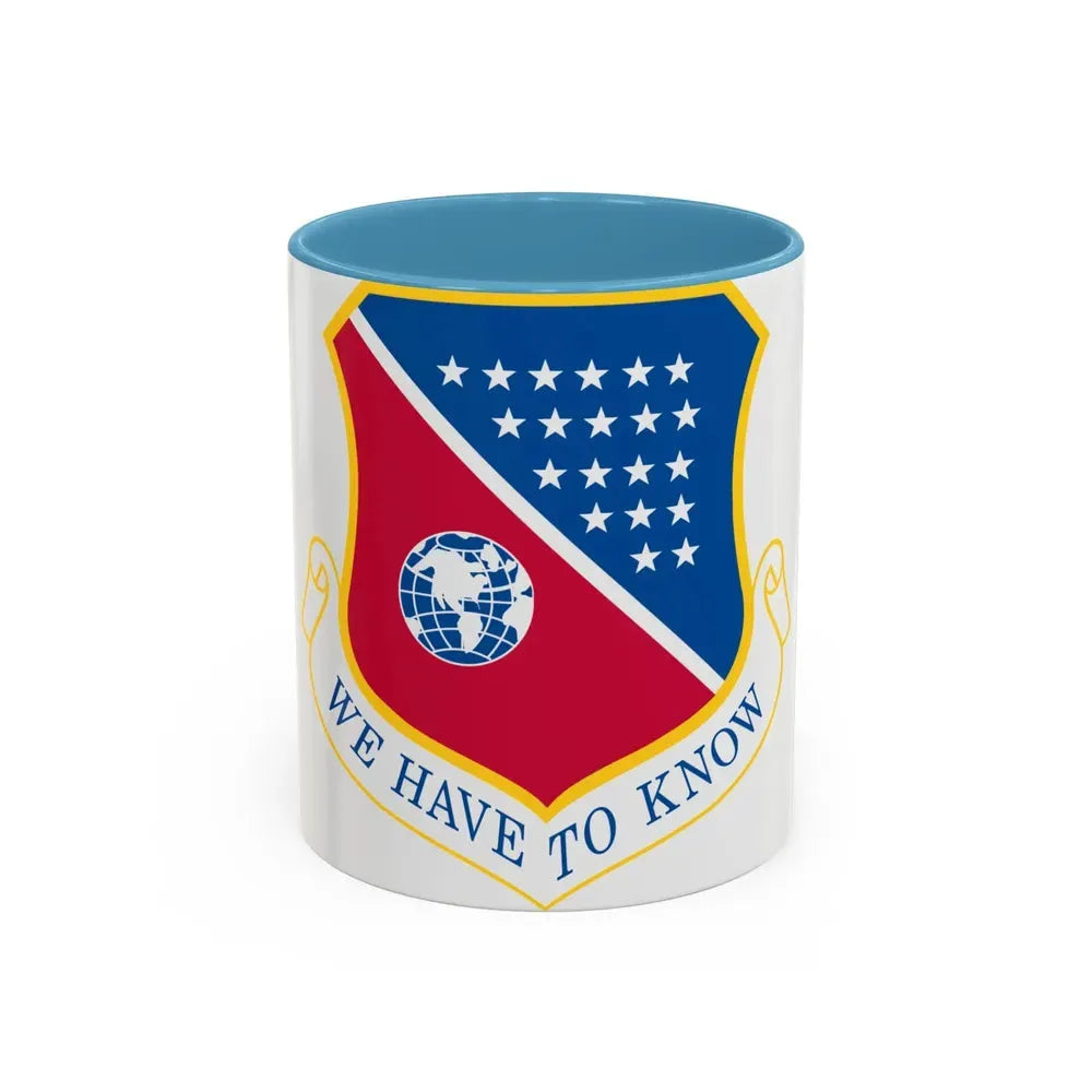 186th Air Refueling Wing (U.S. Air Force) Accent Coffee Mug 11oz Light Blue - Go Mug Yourself