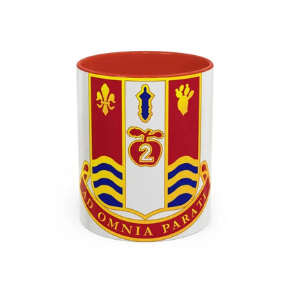 186th Artillery Regiment (U.S. Army) Accent Coffee Mug 11oz Red - Go Mug Yourself