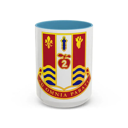 186th Artillery Regiment (U.S. Army) Accent Coffee Mug 15oz Light Blue - Go Mug Yourself