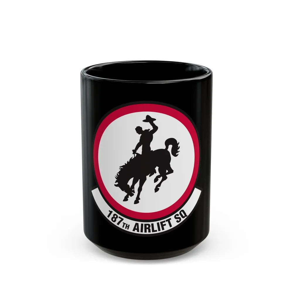 187 Airlift Squadron (U.S. Air Force) Black Coffee Mug-15oz-Go Mug Yourself