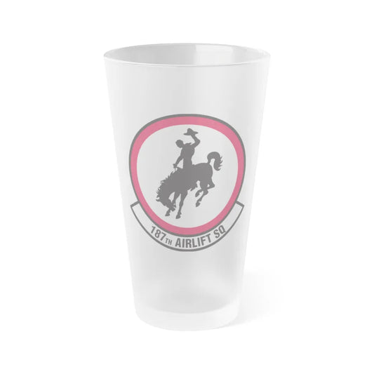 187 Airlift Squadron (U.S. Air Force) Frosted Pint Glass 16oz-16oz-Frosted-Go Mug Yourself