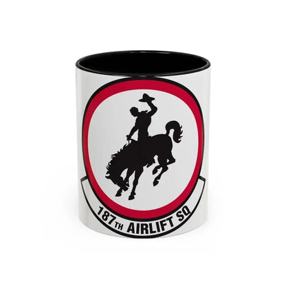 187 Airlift Squadron (U.S. Air Force) Accent Coffee Mug 11oz Black - Go Mug Yourself