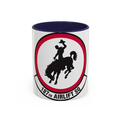 187 Airlift Squadron (U.S. Air Force) Accent Coffee Mug 11oz Navy - Go Mug Yourself