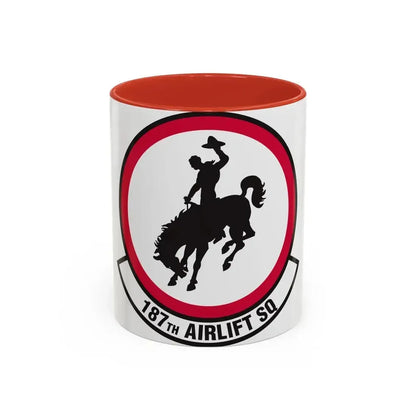 187 Airlift Squadron (U.S. Air Force) Accent Coffee Mug 11oz Red - Go Mug Yourself